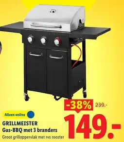 Lidl Grillmeister Gas-BBQ met 3 branders aanbieding