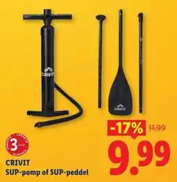 Lidl Crivit SUP-pomp of SUP-peddel aanbieding