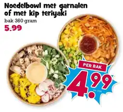 Boon`s Markt Noedelbowl met garnalen of met kip teriyaki aanbieding