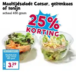 Boon`s Markt Maaltijdsalade Caesar, geitenkaas of tonijn aanbieding
