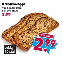Boon`s Markt bakker Dam krentenwegge aanbieding