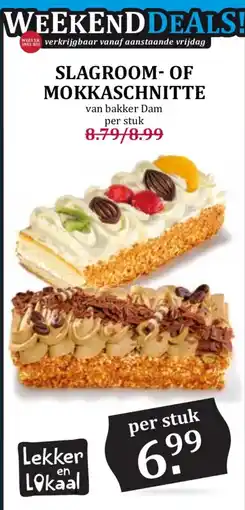 Boon`s Markt Slagroom- of mokkaschnitte aanbieding