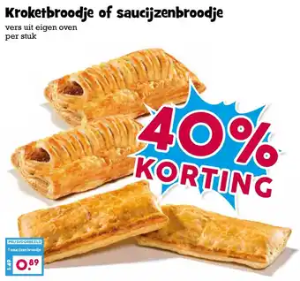 Kroketbroodje of saucijzenbroodje