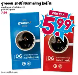 Boon`s Markt g'woon snelfiltermaling koffie aanbieding