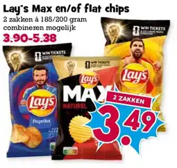 Boon`s Markt Lay's Max en/of flat chips aanbieding