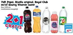 Boon`s Markt 7UP, Pepsi, Rivella original, Royal Club en/of Sourcy Vitamin water aanbieding