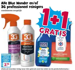 Boon`s Markt 3g en blue wonder professioneel reinigers aanbieding