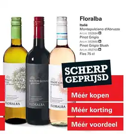 Sligro Floralba montepulciano d'abruzzo pinot grigio pinot grigio blush aanbieding