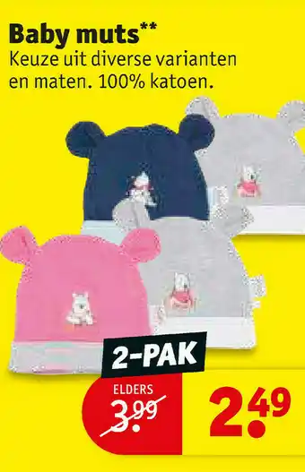 Kruidvat Baby muts aanbieding