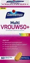 Bol.com Davitamon Multi Vrouw 50+ - Multivitaminen met 22 essentiële vitamines en mineralen - 60 tabletten aanbieding