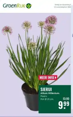 GroenRijk Sierui aanbieding
