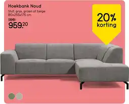 Leen Bakker Hoekbank noud aanbieding
