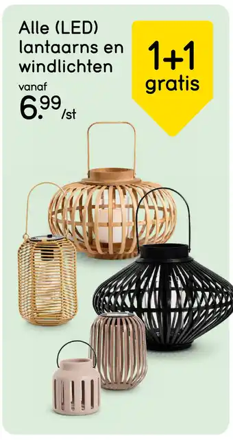 Leen Bakker Alle led lantaarns en windlichten aanbieding