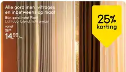 Leen Bakker Alle gordijnen, vitrages en inbetweens op maat aanbieding