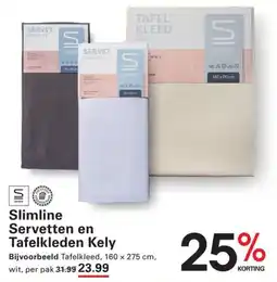 Sligro Slimline servetten en tafelkleden kely aanbieding
