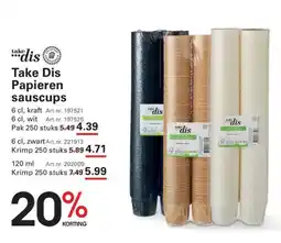 Sligro Take dis papieren sauscups aanbieding