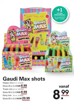 Sligro Gaudi Max shots aanbieding