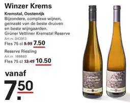 Sligro Winzer Krems Gruner Veltliner Kremstal Reserve aanbieding