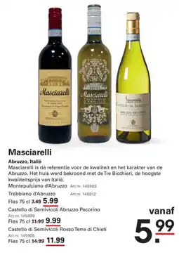 Sligro Masciarelli Montepulciano d'Abruzzo aanbieding