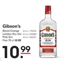 Sligro Gibson's London Dry Gin aanbieding