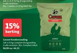 Maxi Zoo Cavom hondenvoeding aanbieding