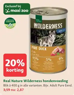 Maxi Zoo Real Nature Wilderness hondenvoeding aanbieding