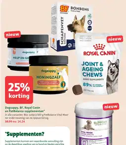 Maxi Zoo Dogsuppy, BF, Royal Canin en PetBalance supplementen aanbieding