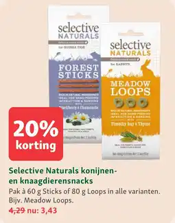 Maxi Zoo Selective Naturals konijnen-en knaagdierensnacks aanbieding