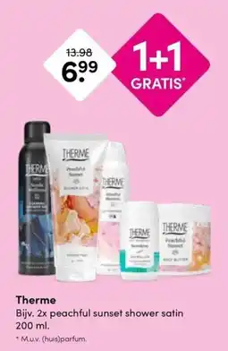 Drogisterij Visser Therme peachful sunset shower satin aanbieding