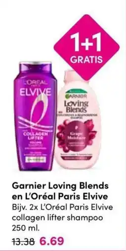 Drogisterij Visser Garnier Loving Blends en L'Oréal Paris Elvive aanbieding