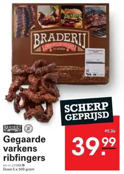 Sligro Braderij gegaarde varkens ribfingers aanbieding