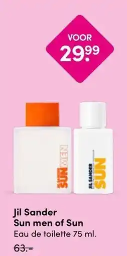 Drogisterij Visser Jil Sander Sun men of Sun aanbieding