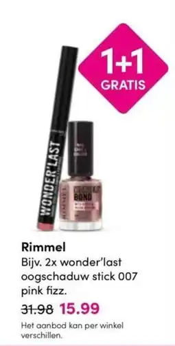 Drogisterij Visser Rimmel wonder'last oogschaduw stick 007 pink fizz aanbieding