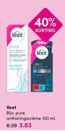 Drogisterij Visser Veet pure ontharingscrème 100 ml aanbieding