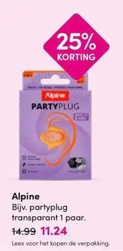 Drogisterij Visser Alpine partyplug aanbieding