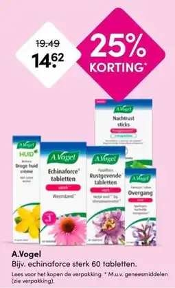 Drogisterij Visser A.Vogel Echinaforce sterk 60 tabletten aanbieding
