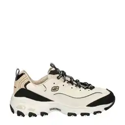 Wehkamp Skechers D'Lites chunky sneakers ecru/zwart aanbieding