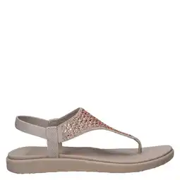 Wehkamp Skechers Meditation Luxe sandalen taupe aanbieding