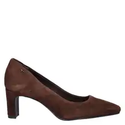 Wehkamp Tamaris suède pumps met hak - bruin aanbieding