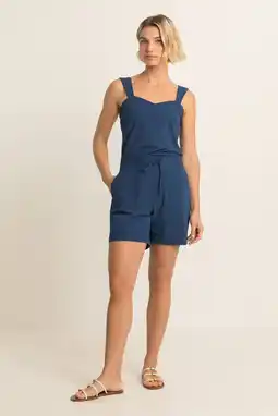 Wehkamp Expresso travelstof regular fit casual short - blauw aanbieding