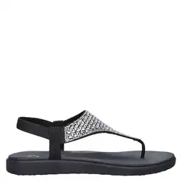 Wehkamp Skechers Meditation Luxe sandalen met strass steentjes zwart aanbieding