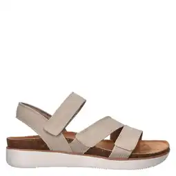 Wehkamp Skechers Lifted Comfort imitatieleren leren sandalen taupe aanbieding