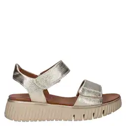 Wehkamp Tamaris Comfort leren sandalen goud aanbieding