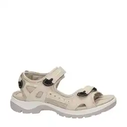 Wehkamp Ecco nubuck sandalen beige aanbieding