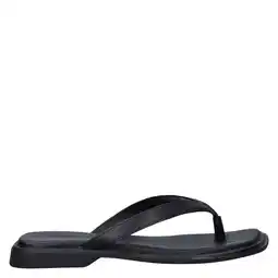 Wehkamp Vagabond Izzy leren teenslippers zwart aanbieding
