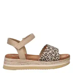 Wehkamp Toms Diana Jr. sandalen met panterprint beige/zwart aanbieding
