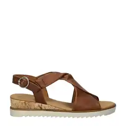 Wehkamp Gabor leren sandalen camel aanbieding