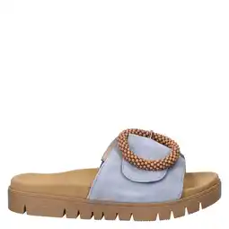 Wehkamp Gabor suede slippers chunky licht blauw aanbieding
