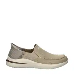 Wehkamp Skechers instappers taupe aanbieding