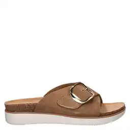 Wehkamp Skechers suède slippers cognac aanbieding